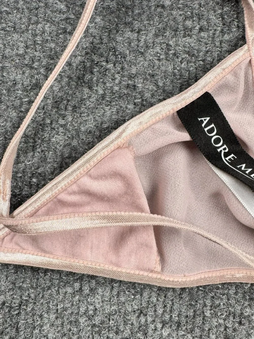 Adore Me Blush Pink Sheer Mesh G-String Thong Panty Women's Size XS New